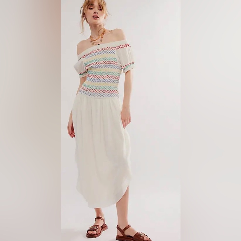NWT Free People Catch Me midi dress